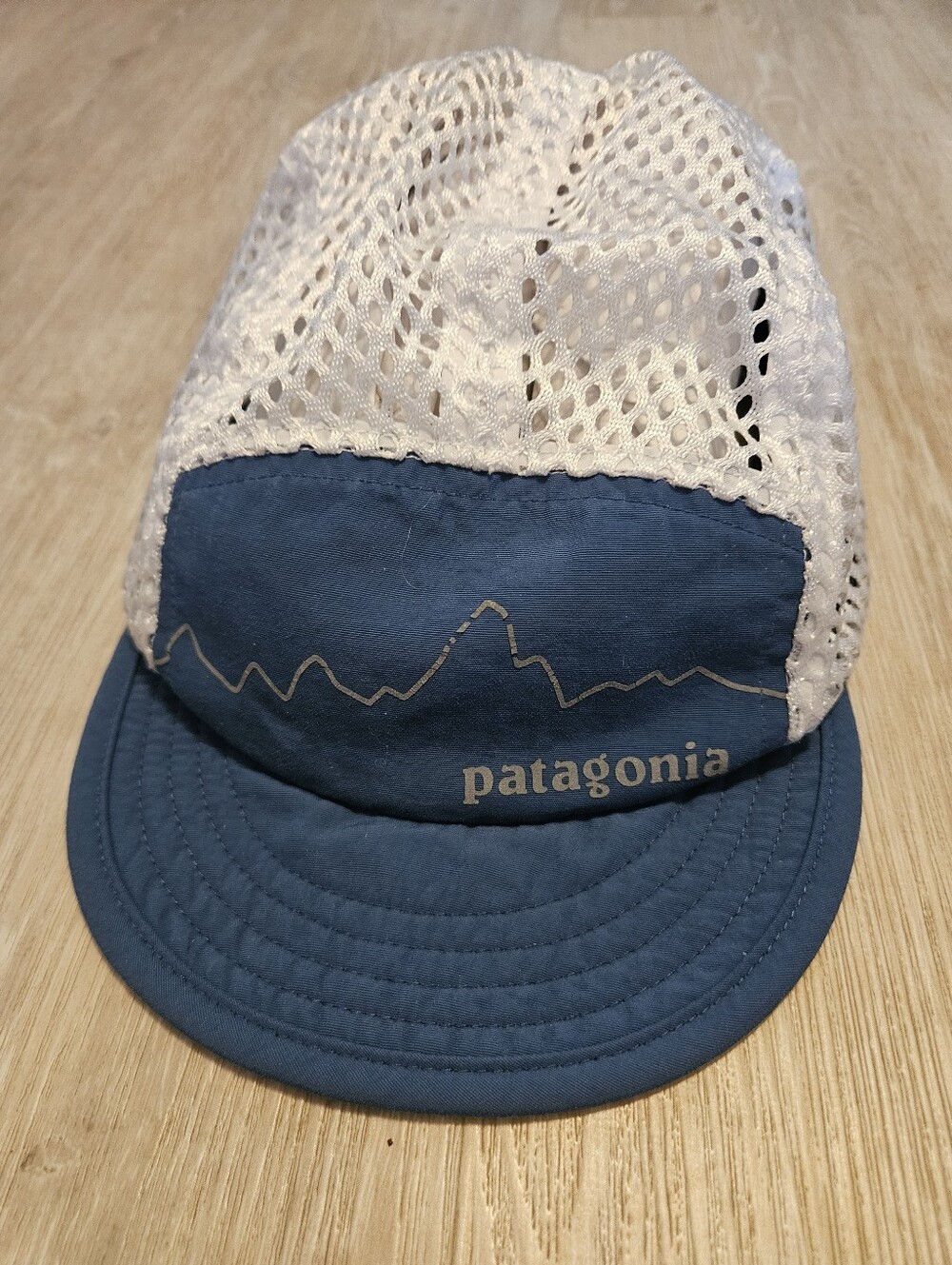 PATAGONIA Duckbill Cap Fitz Roy Skyline Blue White Mesh One Size Adjustable